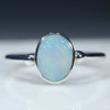 Natural Australian Opal Silver Ring