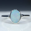 Natural Australian Opal Silver Ring