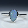 Natural Australian Silver Opal Ring