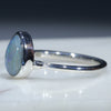 Silver Opal Ring Opposite View
