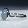 Australian Solid Boulder Opal Silver Ring - Size 5.5 Code SR236