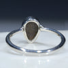 Silver Solid Opal Ring rear View