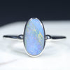 Natural Australian Opal Silver Ring