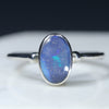 Australian Natural Opal Silver Ring