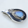 Silver Opal Pendant Side View