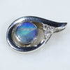 Silver Opal Pendant Top View