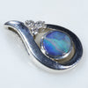 Silver Opal Pendant Side View