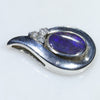 Silver Opal Pendant Side View