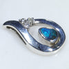Silver Opal Pendant Side view