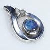 Silver Opal Pendant Side View