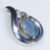 Silver Opal Pendant Top View