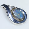 Silver Opal Pendant Side View