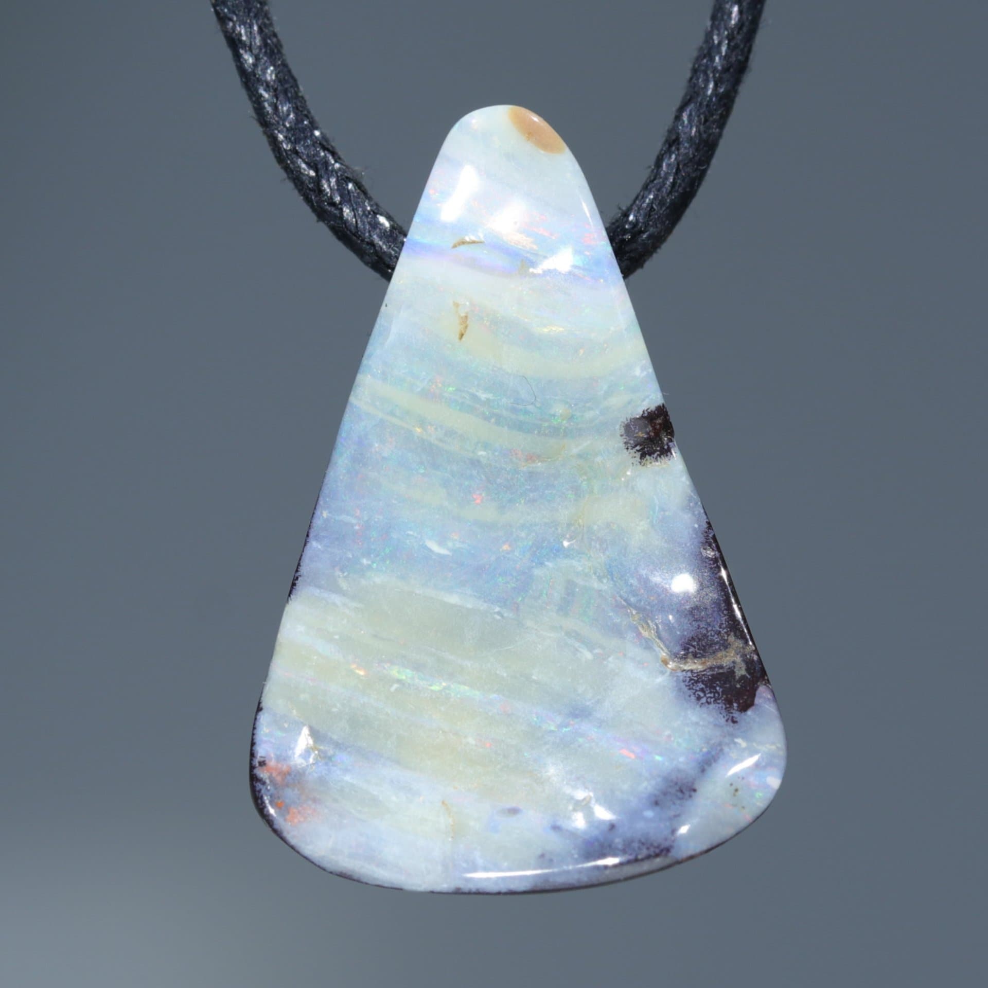 Natural Australian  Boulder Opal  Pendant  (Length 27mm x Width 18mm) Code-SD441