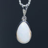 White Coober Pendant Opal