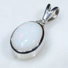 Steling Silver- Solid White Opal - Natural Diamond