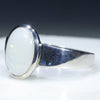 Sterling Silver- Solid White Opal