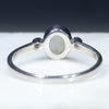 Silver Solid Opal Ring Rear View