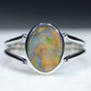 Natural Australian Opal Silver Ring