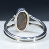 Silver Solid Opal Ring Rear View
