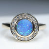Natural Boulder Opal Gold and Diamond Ring