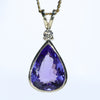 Yellow Gold Tanzanite and Diamond Pendant