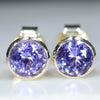 10k Gold Natural Tanzanite Stud Earrings