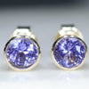 Tanzanite Studs front View