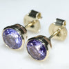 Tanzanite Studs Top View