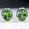 Tourmaline Gold Studs Front View 