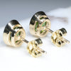 Tourmaline Gold Studs Rear View