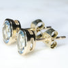 Gold Gem Studs Side View