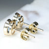 Natural 1.25ct Aquamarine Gold Stud Earrings (7mm x 5mm)  Code GSE11