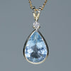 Natural Aquamarine Gold and Diamond Pendant