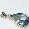 Aquamarine Pendant Side View