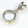 Natural 1.1ct Rainbow Moonstone  and Diamond Gold Pendant Code - GSP17