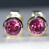 Garnet Studs Front View