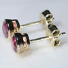 Garnet Studs Side View