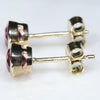 Gold Gem Studs Side View