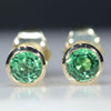 Beautiful Tzavorite Green Garnet Gold Studs