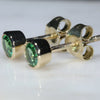Green Garnet studs Side View