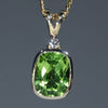 Gorgeous Natural Peridot Gold and Diamond Pendant