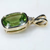 Gold Gem Pendant Side View