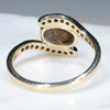 Natural Australian Boulder Opal and Diamond Gold Ring  - Size 7.25 Code - LJRL37