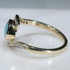 Natural Australian Boulder Opal and Diamond Gold Ring  - Size 7.25 Code - JJRL37