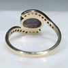Natural Australian Boulder Opal and Diamond Gold Ring  - Size 7.25 Code - JJRL37