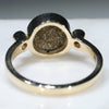 Natural Australian Boulder Opal and Diamond Gold Ring - Size 7 US Code - JGR02