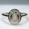 Anniversary Opal and Diamond Gold Ring 