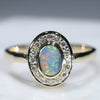Gorgeous Lightning Ridge Opal and diamond Ring