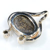 Natural Australian Boulder Opal and Diamond Gold Pendant (7mm x 12mm) Code -EP10