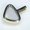 White Opal Gold Pendant Rear View
